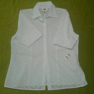 NWT Talbots eyelet blouse